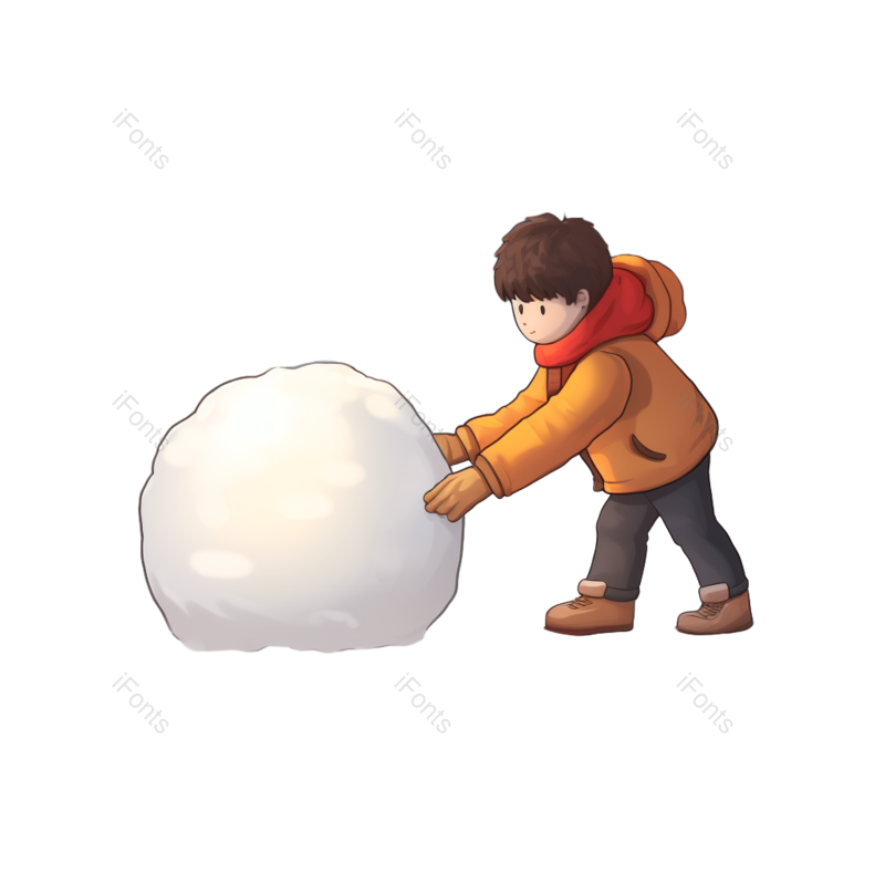 雪地图片,立冬元素,堆雪人PNG,冬天免抠素材